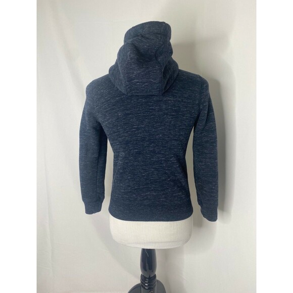 H&M Boy's Hoodie Blue Sharpa Lined Full Zip High Neck Outerwear Size Medium - Picture 3 of 8